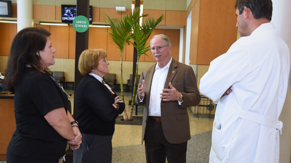Congressman John Rutherford meets with Jax Hospital staff.