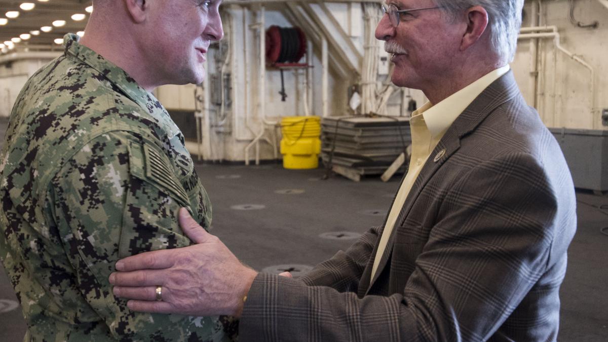 Rutherford Speaking with the military
