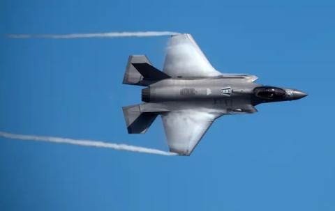 F-35 Flies during Blue Angels Homecoming Show at NAS Pensacola