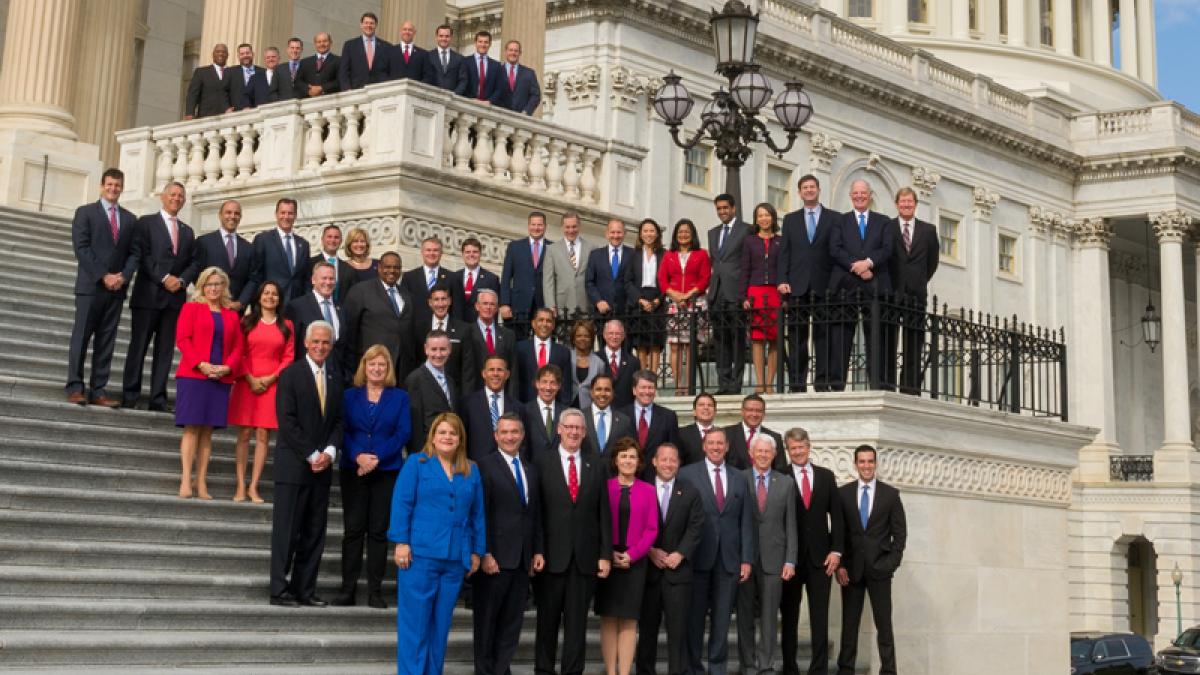 Freshmen Members of the 115th Congress at the U.S. Capitol