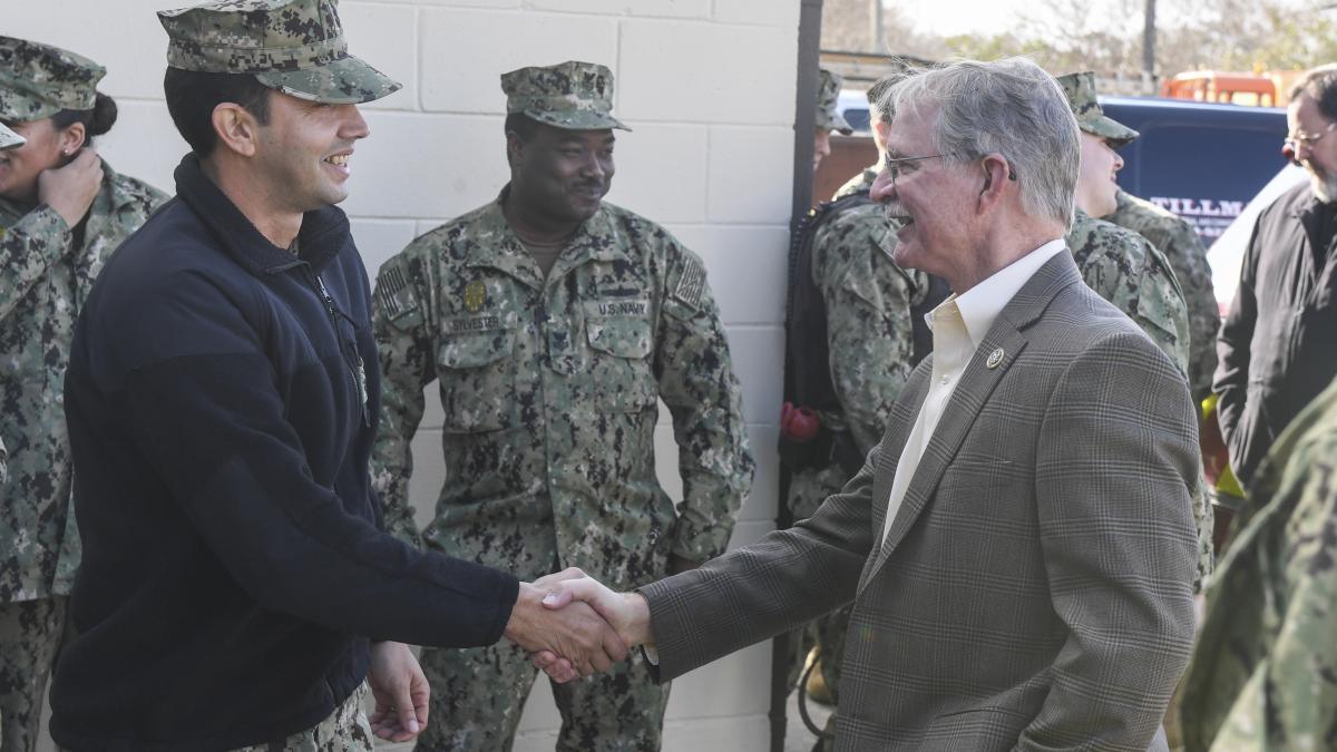 Rutherford Speaking with the military